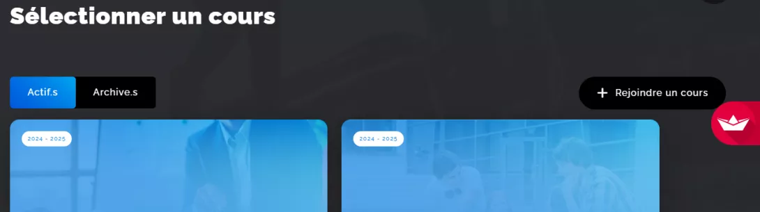Sélectionner un cours